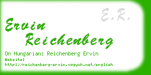 ervin reichenberg business card